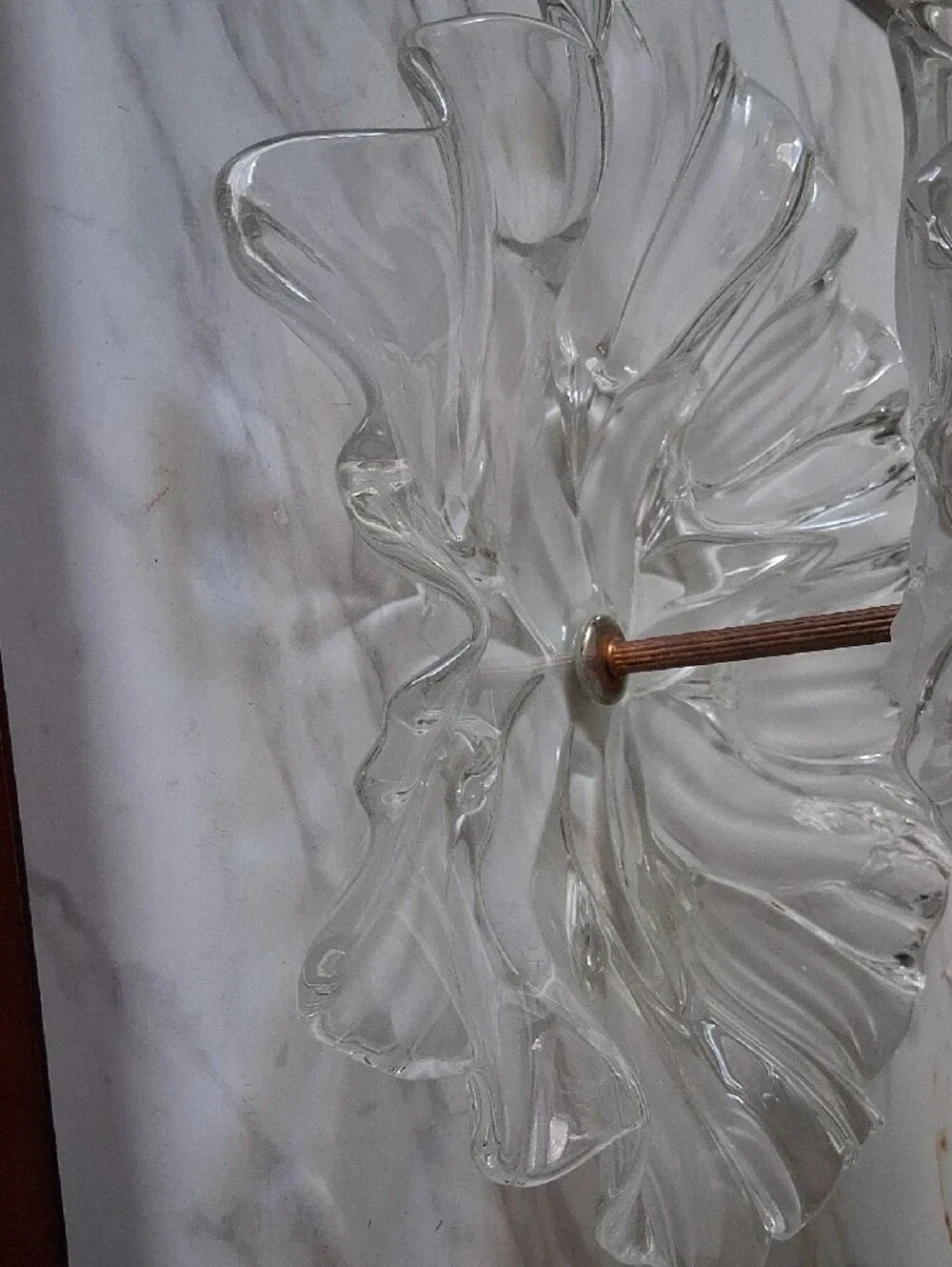 vintage 2 tier candy dish  glass